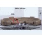 Canapé d'angle en cuir buffle italien de luxe Londres couleur moka, personnalisé sur mesure, sans bar et une assise en moins, 31 Canapé d'angle en cuir buffle italien de luxe Londres couleur moka, personnalisé sur mesure, sans bar et une assise en moins, 31