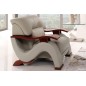 Ensemble composé d'un canapé 2 places et d'un fauteuil en cuir luxe haut de gamme, TENTATION. Gris clair Ensemble composé d'un canapé 2 places et d'un fauteuil en cuir luxe haut de gamme, TENTATION. Gris clair