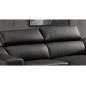 Canapé d'angle en cuir buffle italien de luxe ZENDO, noir, angle droit Canapé d'angle en cuir buffle italien de luxe ZENDO, noir, angle droit