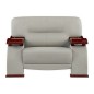 Fauteuil 1 place en cuir luxe haut de gamme, TENTATION. Gris clair Fauteuil 1 place en cuir luxe haut de gamme, TENTATION. Gris clair