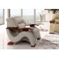 Fauteuil 1 place en cuir luxe haut de gamme, TENTATION. Gris clair Fauteuil 1 place en cuir luxe haut de gamme, TENTATION. Gris clair