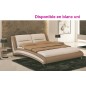 Lit en cuir italien de luxe DINO, blanc / blanc, uni, (disponible en blanc uni), 160x200 Lit en cuir italien de luxe DINO, blanc / blanc, uni, (disponible en blanc uni), 160x200