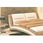 Lit en cuir italien de luxe DINO, blanc / blanc, uni, (disponible en blanc uni), 160x200 Lit en cuir italien de luxe DINO, blanc / blanc, uni, (disponible en blanc uni), 160x200