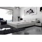 Lit en cuir italien de luxe REVA, 140x190, blanc Lit en cuir italien de luxe REVA, 140x190, blanc