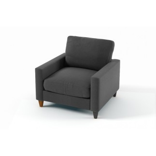 Fauteuil 1 place en tissu de qualité SWEDEN, gris