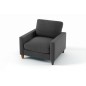 Fauteuil 1 place en tissu de qualité SWEDEN, gris