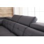Canapé d'angle cuir buffle italien 7/8 places, BELLISSIMO, noir et blanc, angle gauche Canapé d'angle cuir buffle italien 7/8 places, BELLISSIMO, noir et blanc, angle gauche