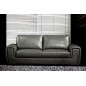 Canapé 3 places en cuir italien buffle GRIMALDI, gris foncé Canapé 3 places en cuir italien buffle GRIMALDI, gris foncé