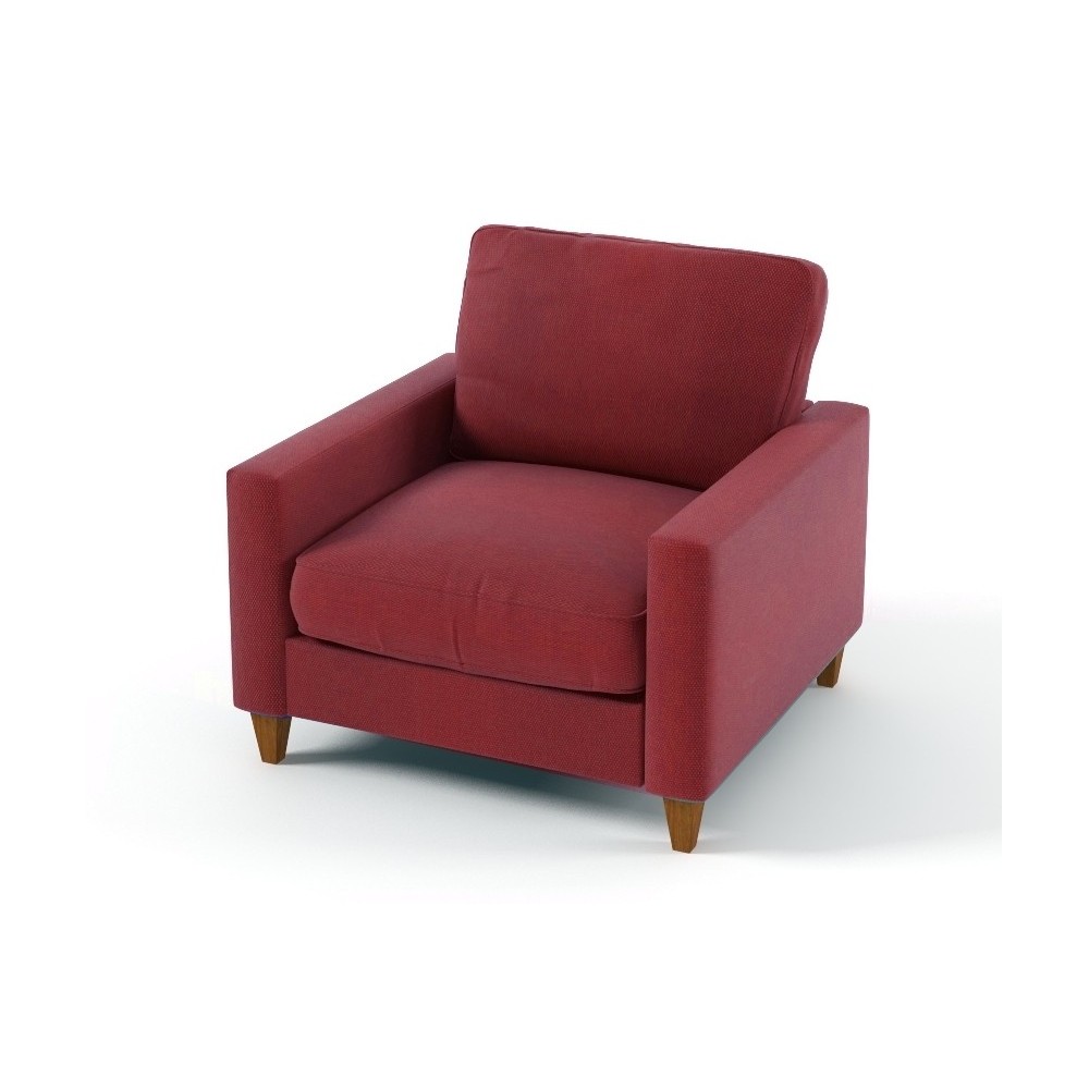 Fauteuil 1 place en tissu de qualité SWEDEN, fuschia Fauteuil 1 place en tissu de qualité SWEDEN, fuschia