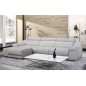 Canapé d'angle double relax en cuir de buffle italien de luxe 5 places BiRELAX, noir, angle gauche Canapé d'angle double relax en cuir de buffle italien de luxe 5 places BiRELAX, noir, angle gauche