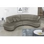 Canapé en cuir italien de luxe 5/6 places BRETINI gris foncé, côté accoudoir droit Canapé en cuir italien de luxe 5/6 places BRETINI gris foncé, côté accoudoir droit