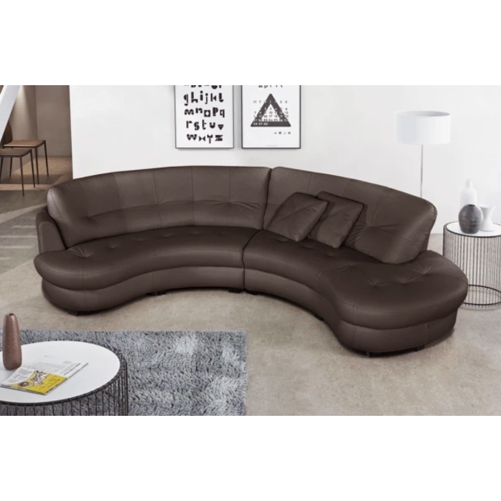 Canapé en cuir italien de luxe 5/6 places BRETINI CHOCOLAT, côté accoudoir gauche Canapé en cuir italien de luxe 5/6 places BRETINI CHOCOLAT, côté accoudoir gauche