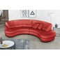 Canapé en cuir italien de luxe 5/6 places BRETINI rouge foncé, côté accoudoir gauche Canapé en cuir italien de luxe 5/6 places BRETINI rouge foncé, côté accoudoir gauche