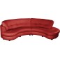 Canapé en cuir italien de luxe 5/6 places BRETINI rouge foncé, côté accoudoir gauche Canapé en cuir italien de luxe 5/6 places BRETINI rouge foncé, côté accoudoir gauche