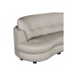 Canapé en cuir italien de luxe 5/6 places BRETINI gris clair, côté accoudoir gauche Canapé en cuir italien de luxe 5/6 places BRETINI gris clair, côté accoudoir gauche