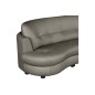 Canapé en cuir italien de luxe 5/6 places BRETINI gris foncé, côté accoudoir gauche Canapé en cuir italien de luxe 5/6 places BRETINI gris foncé, côté accoudoir gauche