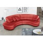 Canapé en cuir italien de luxe 5/6 places BRETINI rouge foncé, côté accoudoir droit Canapé en cuir italien de luxe 5/6 places BRETINI rouge foncé, côté accoudoir droit