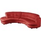 Canapé en cuir italien de luxe 5/6 places BRETINI rouge foncé, côté accoudoir droit Canapé en cuir italien de luxe 5/6 places BRETINI rouge foncé, côté accoudoir droit