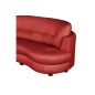 Canapé en cuir italien de luxe 5/6 places BRETINI rouge foncé, côté accoudoir droit Canapé en cuir italien de luxe 5/6 places BRETINI rouge foncé, côté accoudoir droit