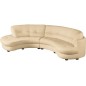 Canapé en cuir italien de luxe 5/6 places BRETINI beige, côté accoudoir droit Canapé en cuir italien de luxe 5/6 places BRETINI beige, côté accoudoir droit