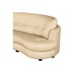 Canapé en cuir italien de luxe 5/6 places BRETINI beige, côté accoudoir droit Canapé en cuir italien de luxe 5/6 places BRETINI beige, côté accoudoir droit
