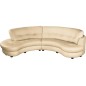 Canapé en cuir italien de luxe 5/6 places BRETINI beige, côté accoudoir droit Canapé en cuir italien de luxe 5/6 places BRETINI beige, côté accoudoir droit