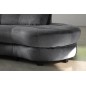 Canapé en velours luxe 5/6 places BRENNER gris foncé, côté accoudoir gauche Canapé en velours luxe 5/6 places BRENNER gris foncé, côté accoudoir gauche