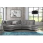 Canapé en velours luxe 5/6 places BRENNER gris clair, côté accoudoir gauche Canapé en velours luxe 5/6 places BRENNER gris clair, côté accoudoir gauche