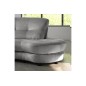 Canapé en velours luxe 5/6 places BRENNER gris clair, côté accoudoir gauche Canapé en velours luxe 5/6 places BRENNER gris clair, côté accoudoir gauche