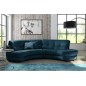 Canapé en velours luxe 5/6 places BRENNER bleu foncé, côté accoudoir gauche Canapé en velours luxe 5/6 places BRENNER bleu foncé, côté accoudoir gauche