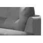 Canapé en velours luxe 5/6 places BRENNER gris clair, côté accoudoir droit Canapé en velours luxe 5/6 places BRENNER gris clair, côté accoudoir droit