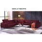 Canapé d'angle en cuir de buffle italien de luxe 6/7 places, PRESTIGIA, bordeaux, angle gauche, personnalisé sur mesure sans la Canapé d'angle en cuir de buffle italien de luxe 6/7 places, PRESTIGIA, bordeaux, angle gauche, personnalisé sur mesure sans la