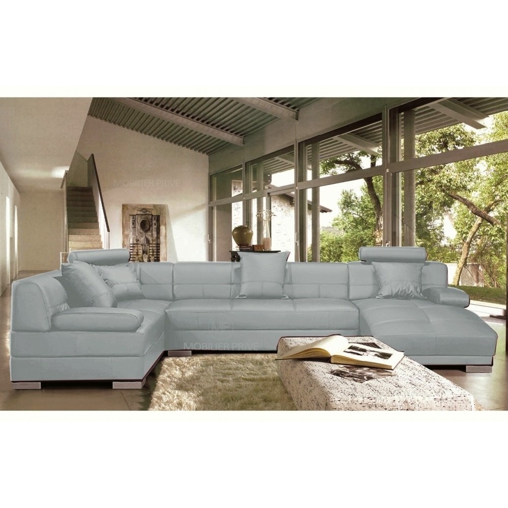 Canapé d'angle 8 places NAPO, gris clair, angle gauche Canapé d'angle 8 places NAPO, gris clair, angle gauche