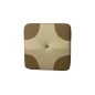 Pouf en cuir de luxe - belle qualité- cuir épais - beige et marron - VISTA