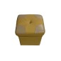 Pouf en cuir de luxe - belle qualité- cuir épais - beige et moutarde - VISTA Pouf en cuir de luxe - belle qualité- cuir épais - beige et moutarde - VISTA
