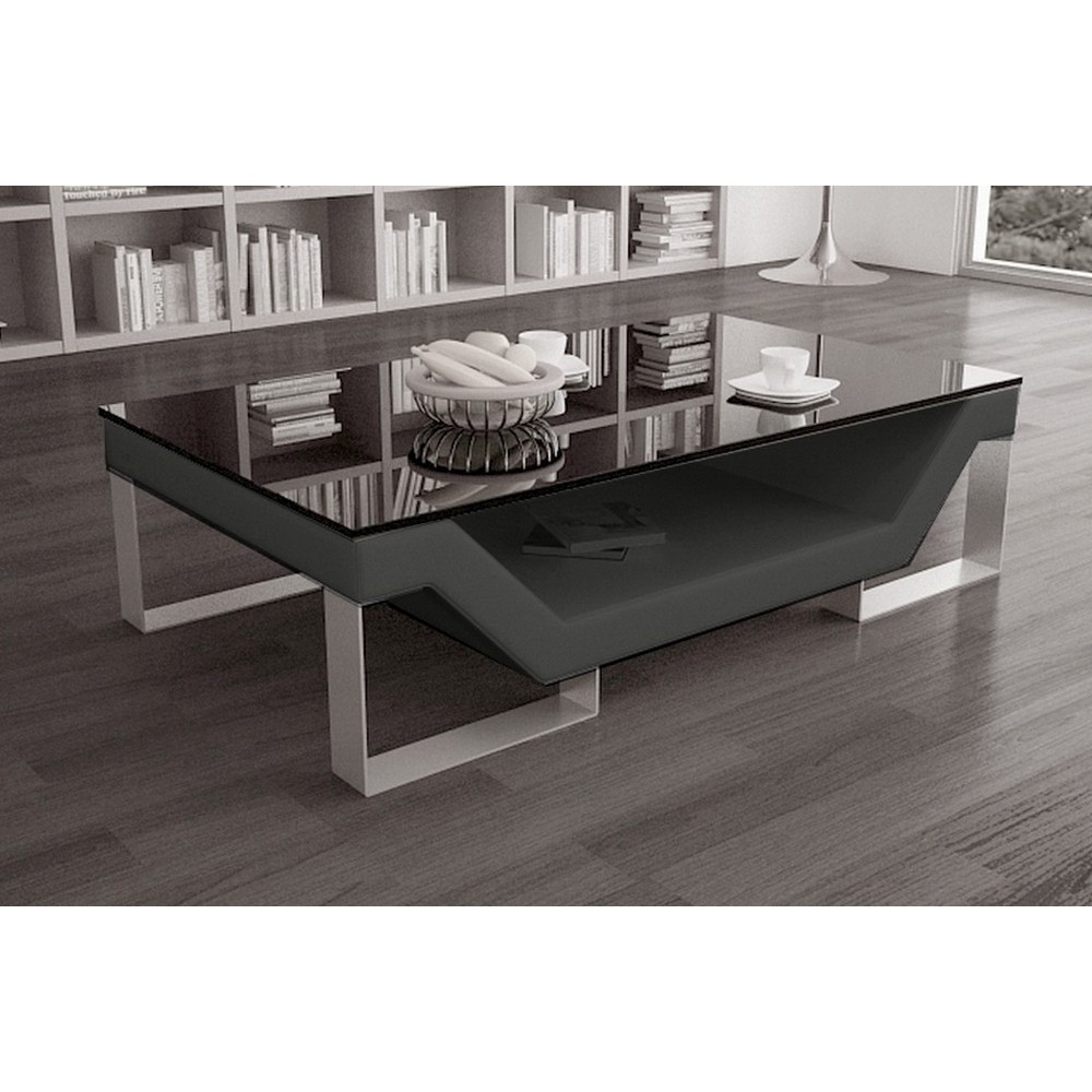 Table basse ELINI design Gris foncé. Exceptionnel modèle aux lignes tendances Table basse ELINI design Gris foncé. Exceptionnel modèle aux lignes tendances
