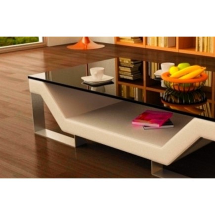 Table basse ELINI design Beige. Exceptionnel modèle aux lignes tendances