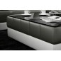 Table basse design ZEINA, gris foncé et blanc. Table basse design ZEINA, gris foncé et blanc.