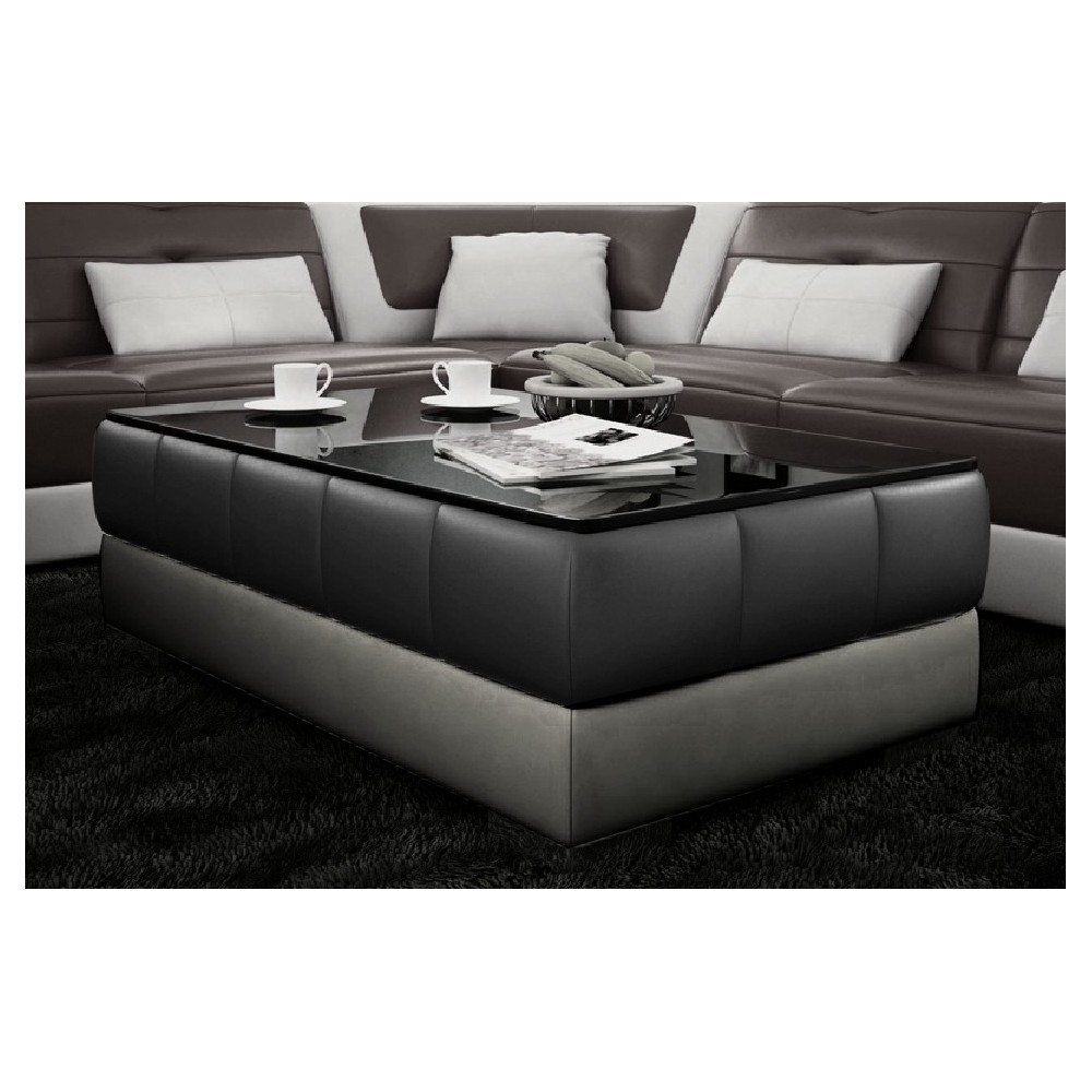 Table basse design ZEINA, Noir et gris foncé Table basse design ZEINA, Noir et gris foncé