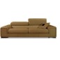 Canapé GENEVA 3 places en cuir luxe italien vachette, marron
