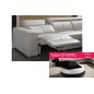 Canapé d'angle double relax électrique en cuir de buffle italien de luxe 7/8 places BESTRELAX, blanc uni, angle droit, Blanc cas