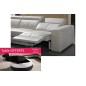 - Canapé d'angle double relax électrique en cuir de buffle italien de luxe 7/8 places BESTRELAX, blanc uni, angle gauche, TABLE - Canapé d'angle double relax électrique en cuir de buffle italien de luxe 7/8 places BESTRELAX, blanc uni, angle gauche, TABLE