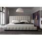 Lit design en cuir italien de luxe SILVER, gris clair, 180x200 Lit design en cuir italien de luxe SILVER, gris clair, 180x200