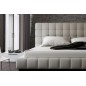 Lit design en cuir italien de luxe SILVER, gris clair, 180x200 Lit design en cuir italien de luxe SILVER, gris clair, 180x200