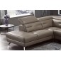 Canapé d'angle avec un relax électrique en cuir de buffle italien de luxe 6 places REVOLAX moka, angle gauche, AVEC POUF Canapé d'angle avec un relax électrique en cuir de buffle italien de luxe 6 places REVOLAX moka, angle gauche, AVEC POUF