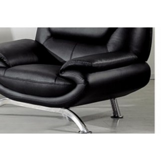 Fauteuil 1 place en cuir italien JONAH, noir
