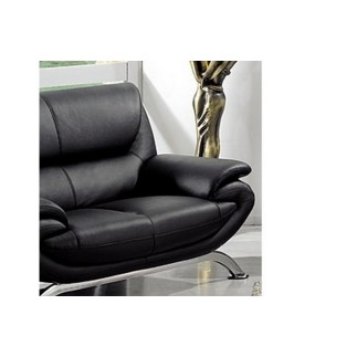 Fauteuil 1 place en cuir italien JONAH, noir