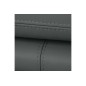 Canapé 2 places en 100% tout cuir italien vachette COMO, gris foncé Canapé 2 places en 100% tout cuir italien vachette COMO, gris foncé