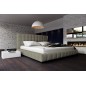 Lit design en cuir italien de luxe SILVER, gris clair, 180x200 Lit design en cuir italien de luxe SILVER, gris clair, 180x200
