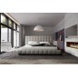 Lit design en cuir italien de luxe SILVER, gris clair, 180x200 Lit design en cuir italien de luxe SILVER, gris clair, 180x200
